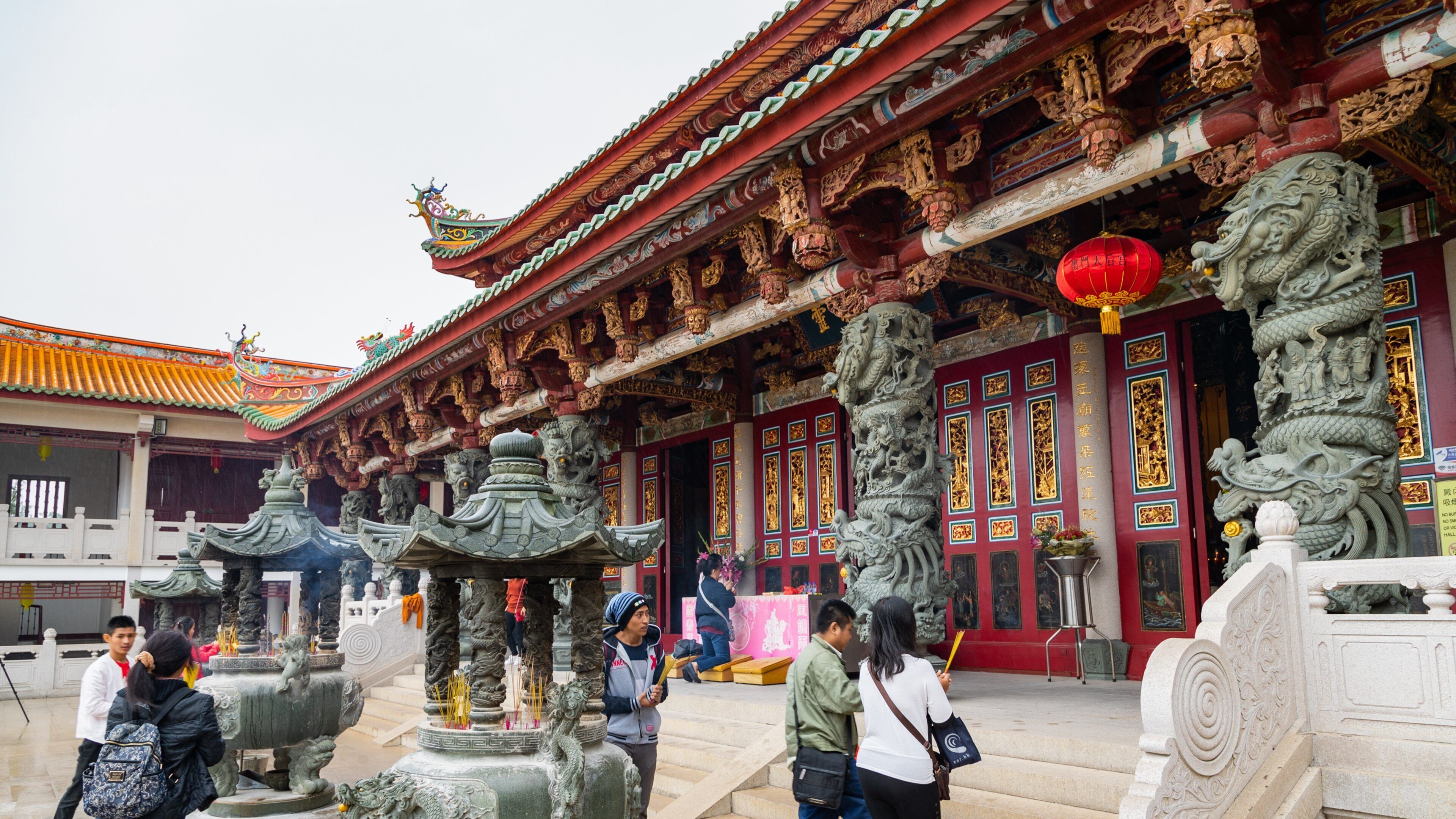 A-Ma Cultural Village which includes heritage elements as well as a small group of people