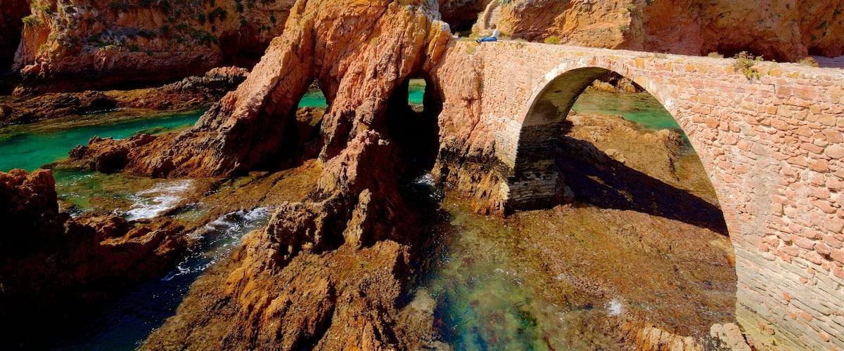 Berlenga Island featuring rocky coastline, heritage elements and general coastal views
