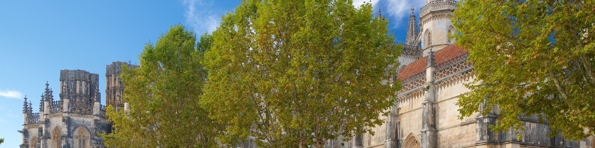 Mosteiro da Batalha mostrando arquitetura de patrimônio