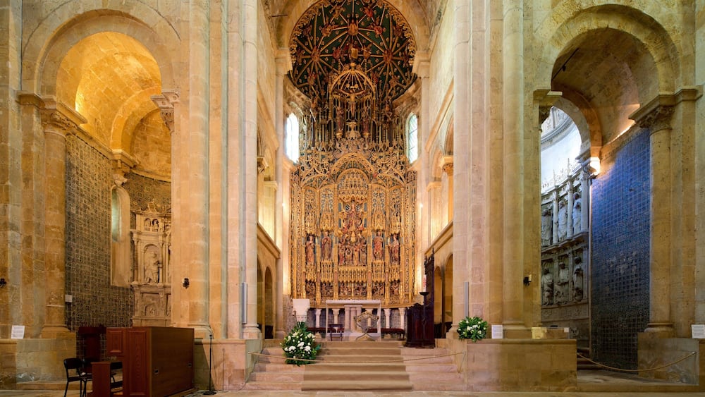 Velha Cathedral which includes a church or cathedral, heritage elements and interior views