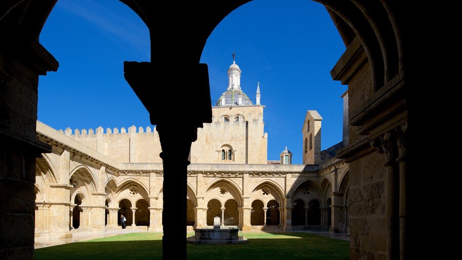 Velha Cathedral featuring heritage elements and a park