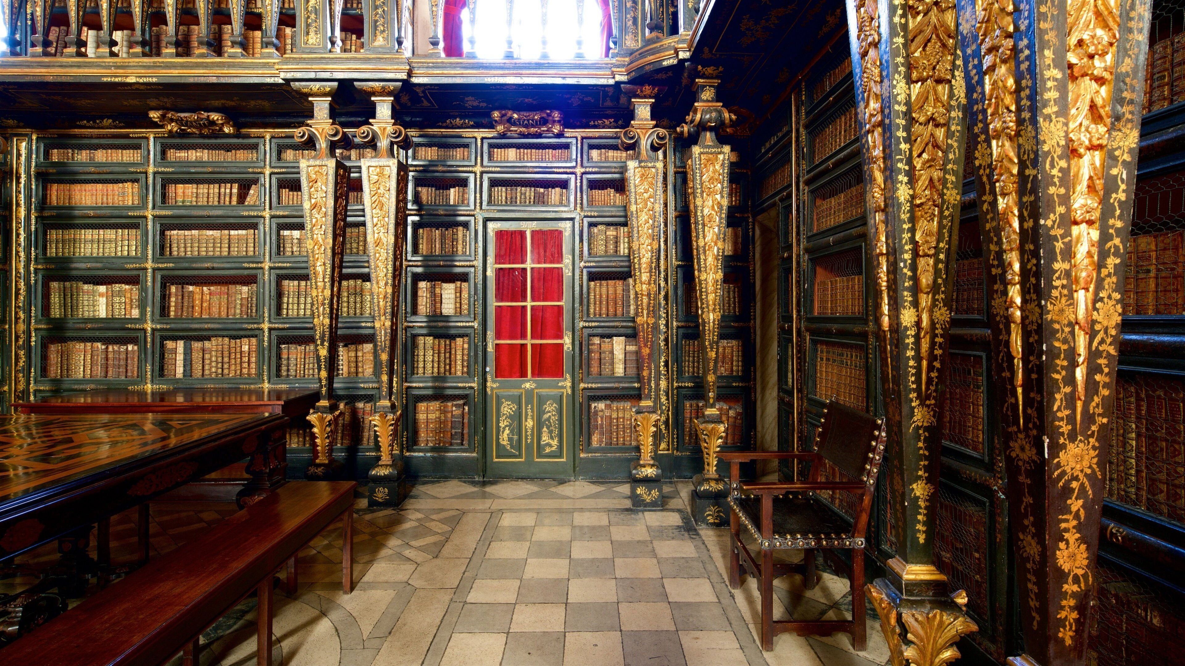 Biblioteca Joanina montrant patrimoine historique et vues intérieures