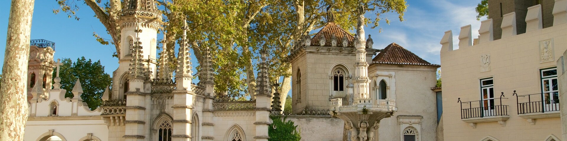 Portugal dos Pequenitos mostrando una fuente y una plaza