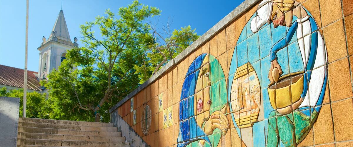Praca da Republica which includes outdoor art