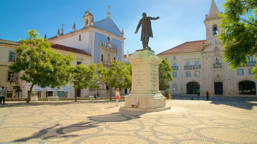 Praça da Republica mostrando un parque o plaza y una estatua o escultura