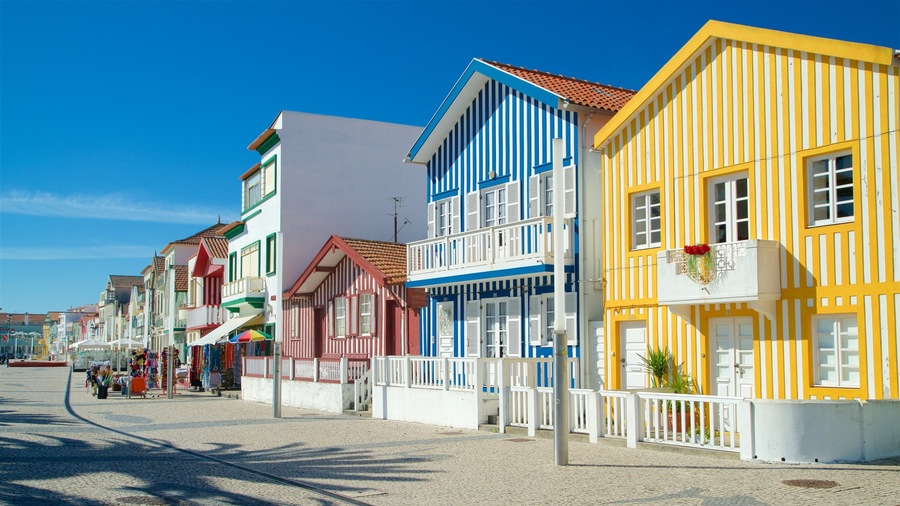 Costa Nova Beach which includes a house