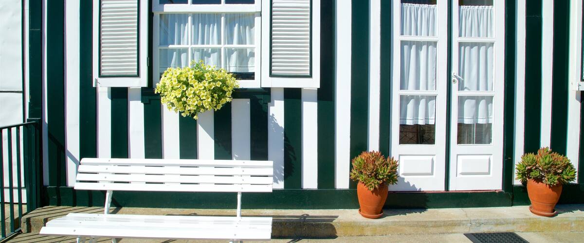 Costa Nova Beach which includes a house