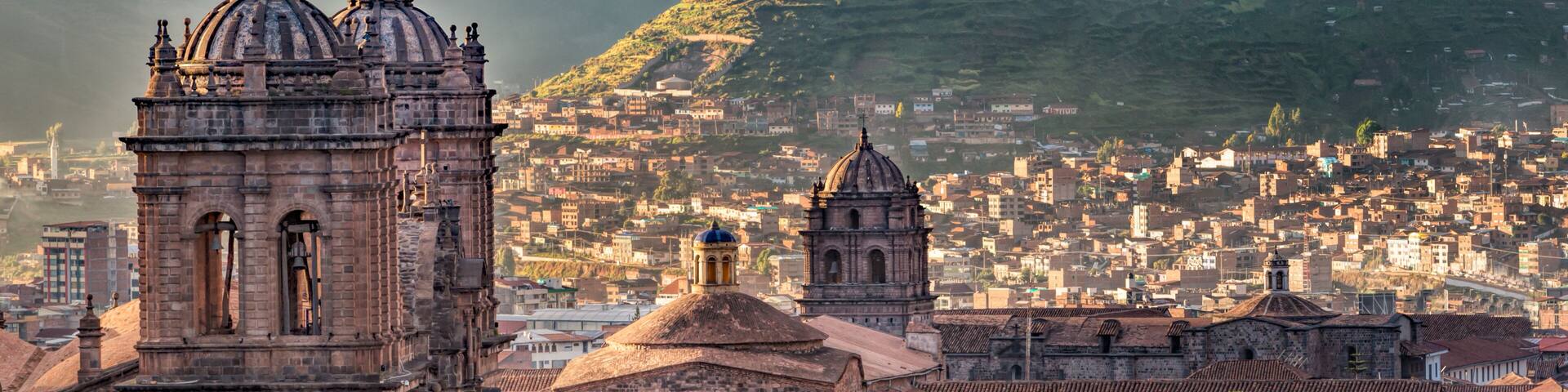Morning sun rising at Plaza de armas, Cusco, City