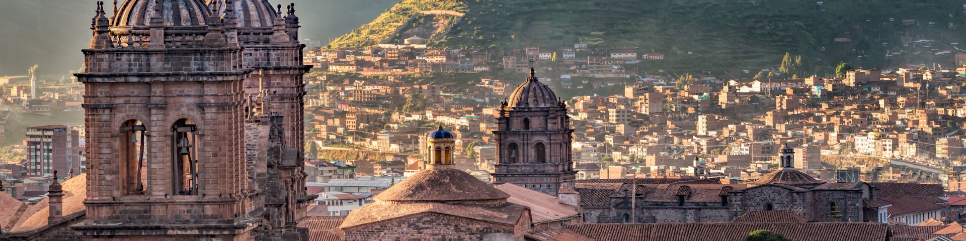 Morning sun rising at Plaza de armas, Cusco, City