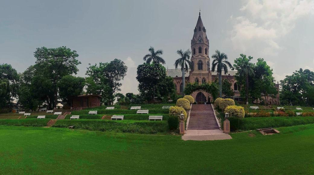Downtown, Punjab, Pakistan - July, 31, 2018: Government College University Lahore! One of the largest university, founded in 1864, almost 11000 students graduate each year. Motto: Courage to know.