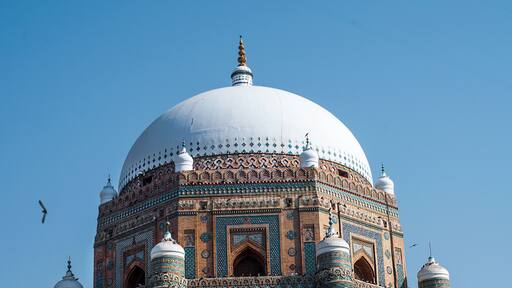 A dome of the tomb in the Multan