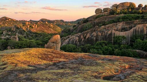 The picturesque rock formations of the Matopos National Park, Zimbabwe