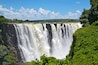 Victoria Falls on Zambezi River, view from Zimbabwe, Africa