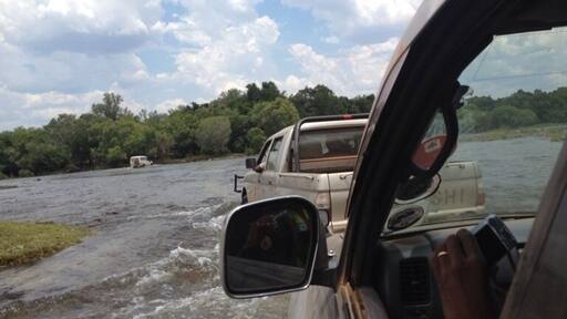 Crossing the kafue river