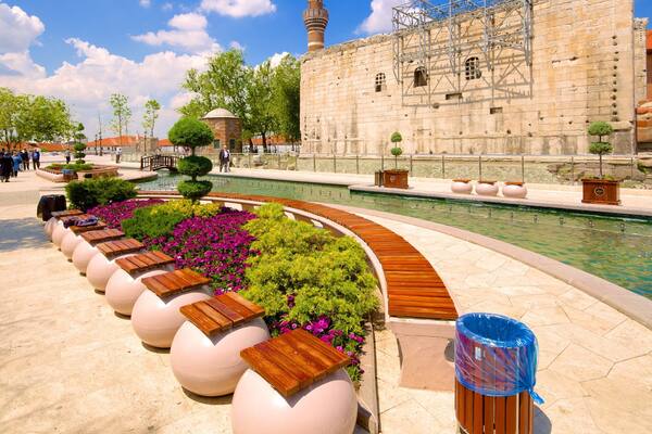 Monumentum Ancyranum featuring a pool and a park