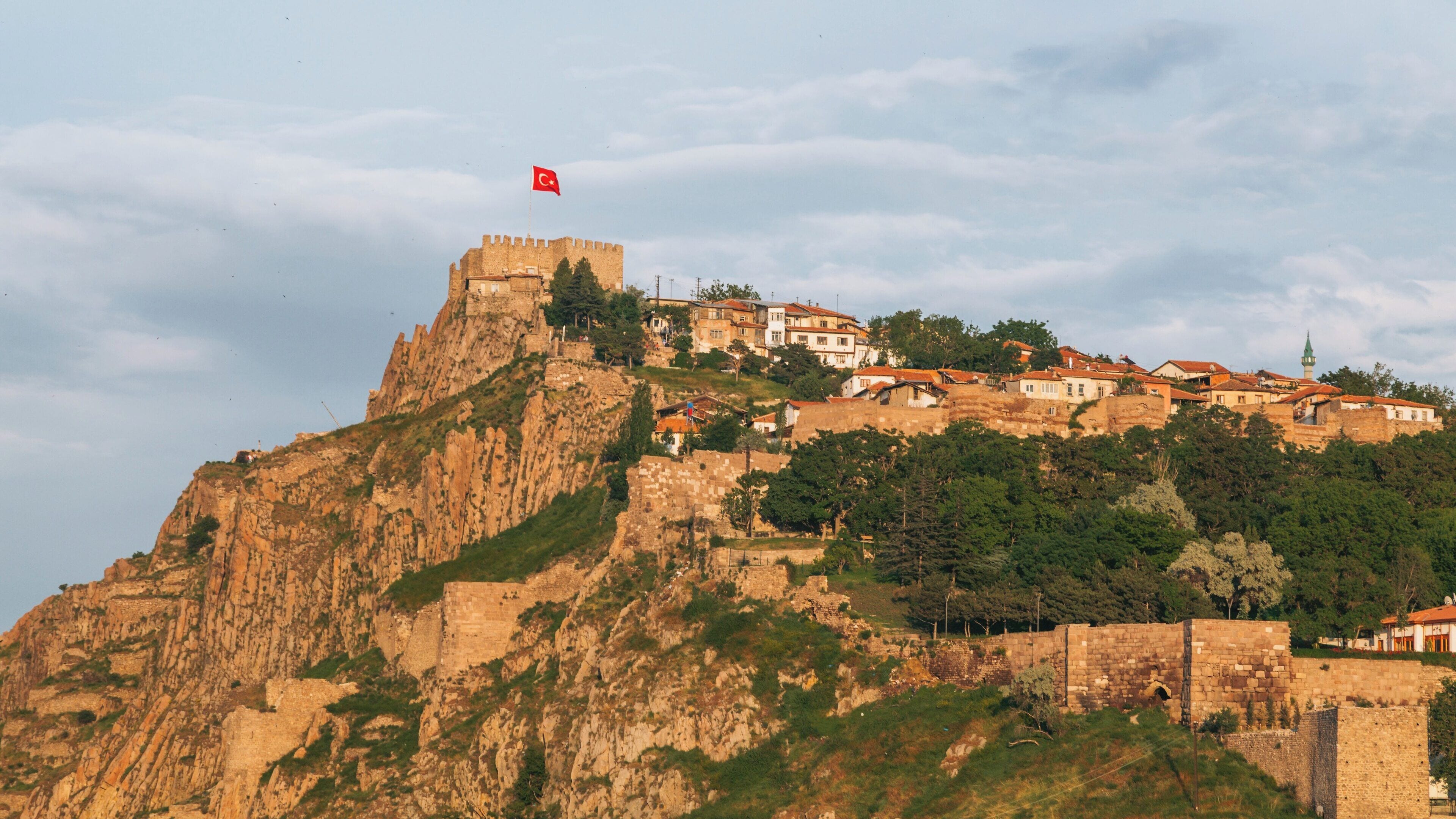 Visit to Ankara Citadel in Altındag, Turkey showcases stunning historical architecture and beautiful views of the cityscape on a clear day