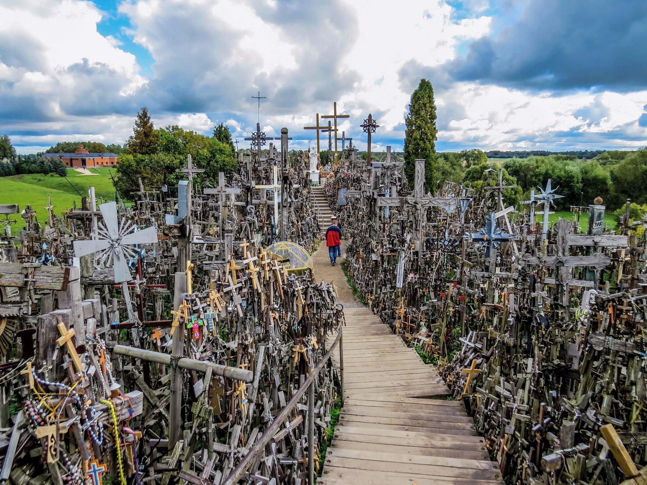 Hill of Crosses in Siauliai, Lithuania. Very interesting place. Don´t forget to get a cross and leave it amongst the 100.000+ that exist there.