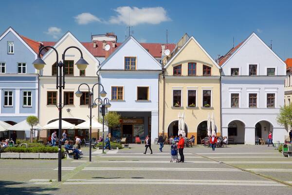 Marianske Namestie featuring a square or plaza