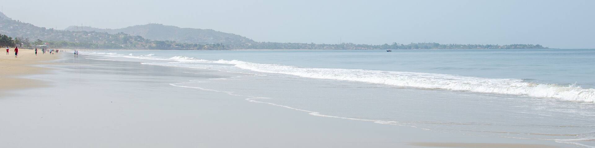 Lumley beach in Freetown, Sierra Leone