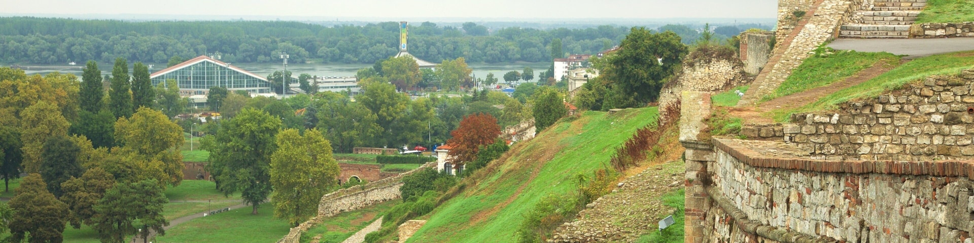 Kalemegdan Citadel featuring heritage elements, a park and heritage architecture
