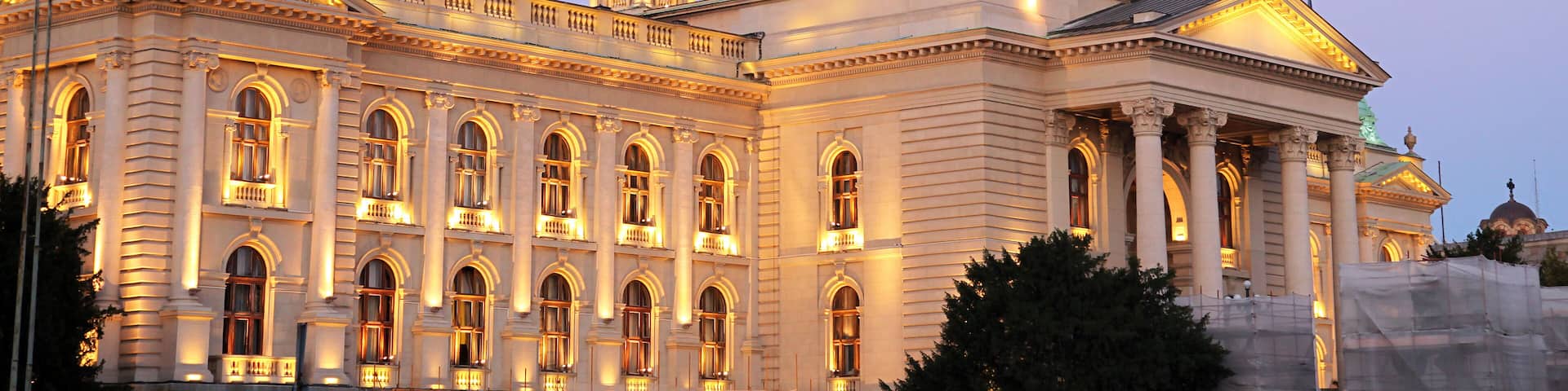 Serbian Parliament Building in Belgrade, Serbia.