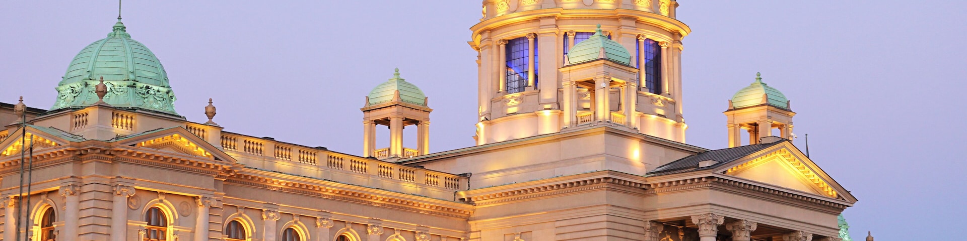 Serbian Parliament Building in Belgrade, Serbia.