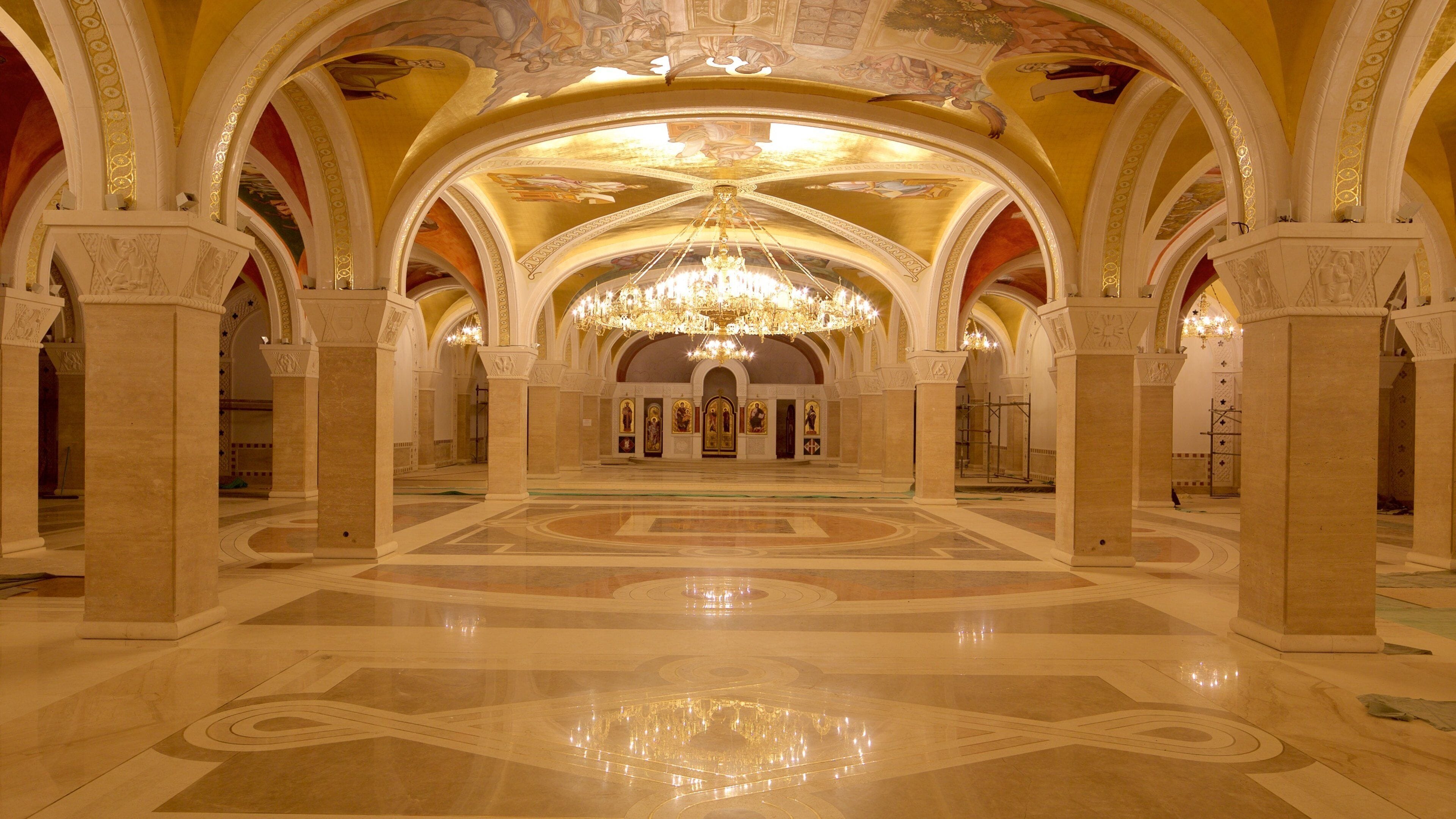 Saint Sava Cathedral showing heritage elements and interior views