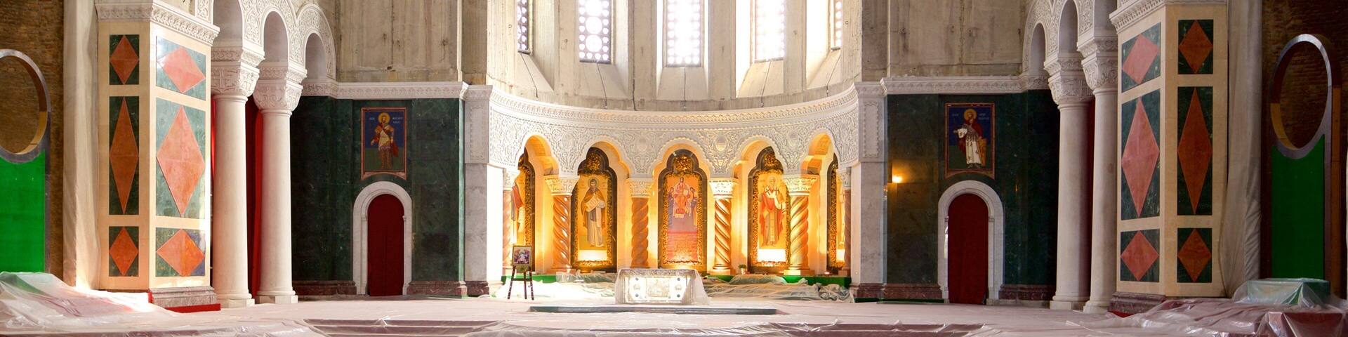 Saint Sava Cathedral which includes interior views and heritage elements