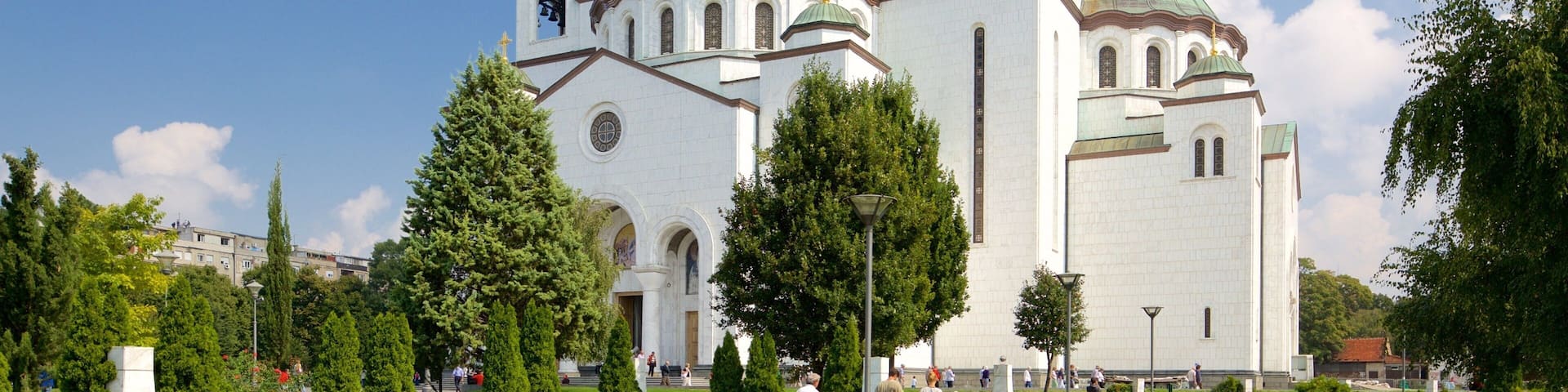 Cathedral of Saint Sava mit einem Park, historische Architektur und Kirche oder Kathedrale