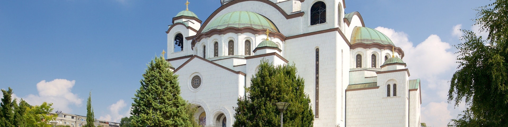 Cathedral of Saint Sava featuring heritage architecture, a park and a church or cathedral
