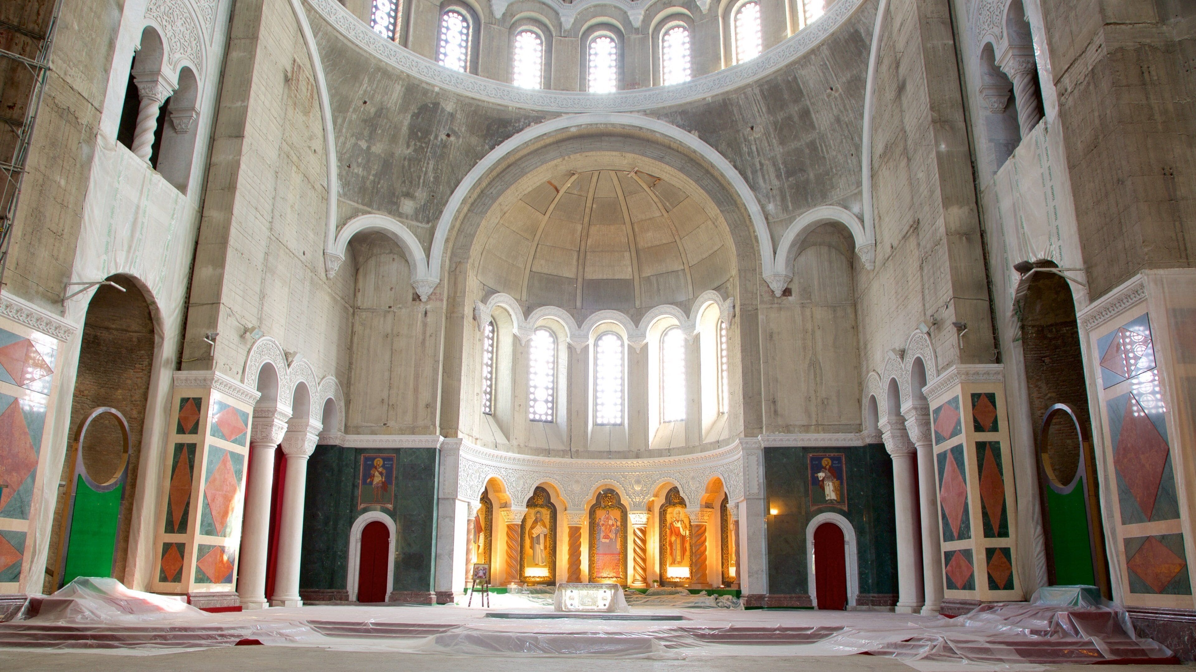 Cathedral of Saint Sava featuring heritage architecture, interior views and a church or cathedral