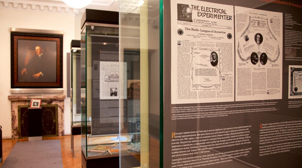Nikola Tesla Museum showing interior views