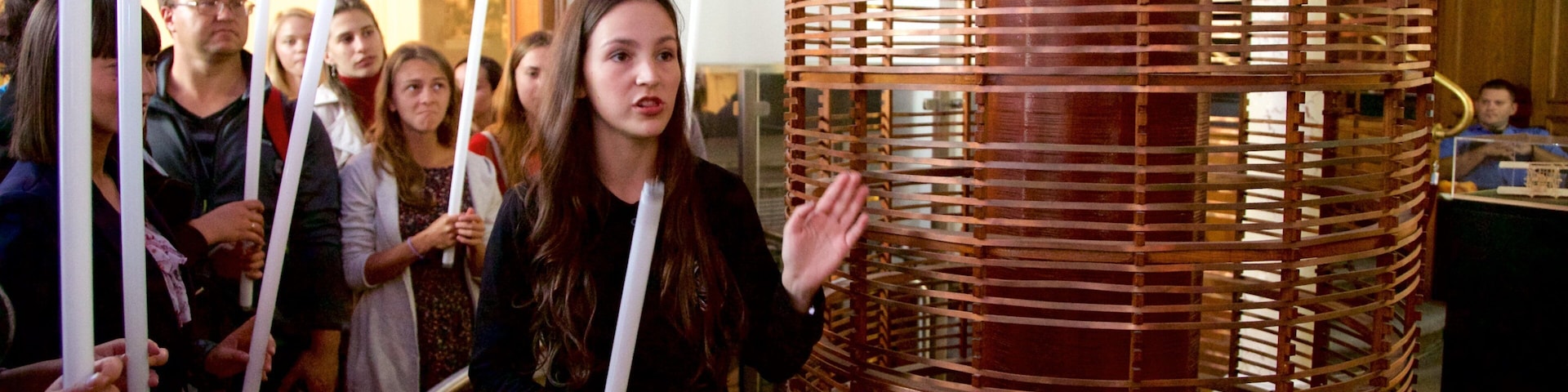 Nikola Tesla Museum as well as a small group of people