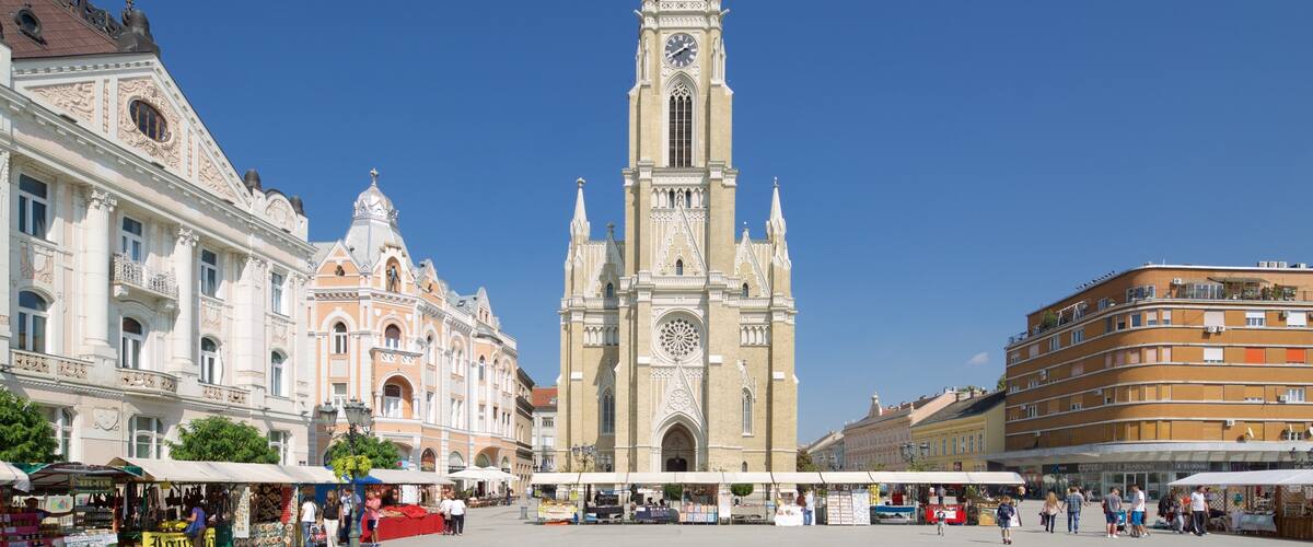 Church of the Virgin Mary featuring heritage architecture, a city and a square or plaza