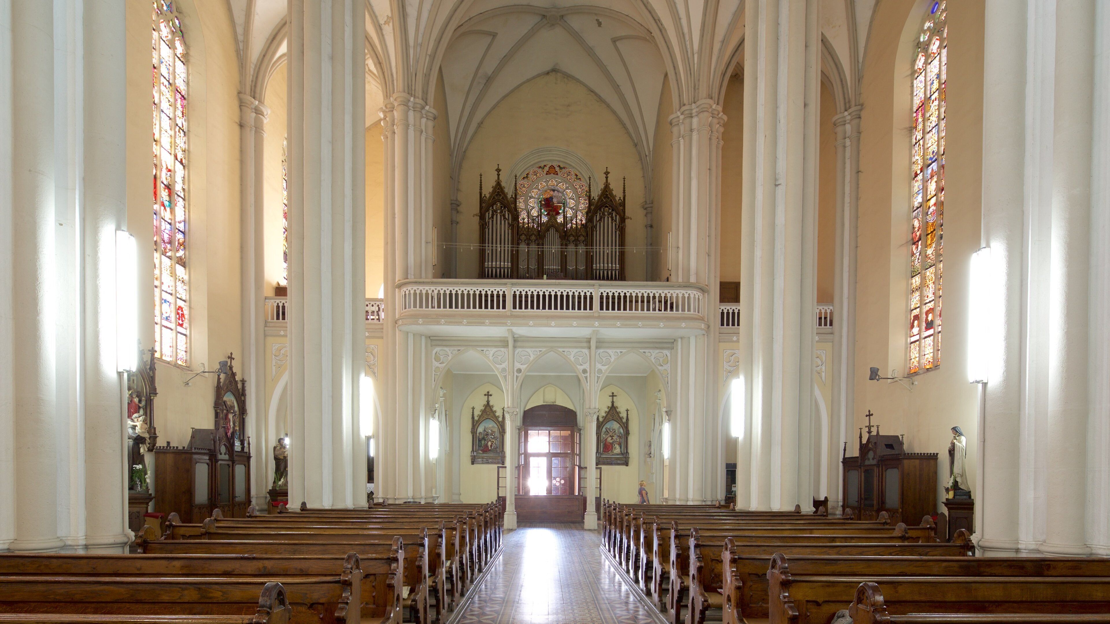 Church of the Virgin Mary which includes a church or cathedral and interior views