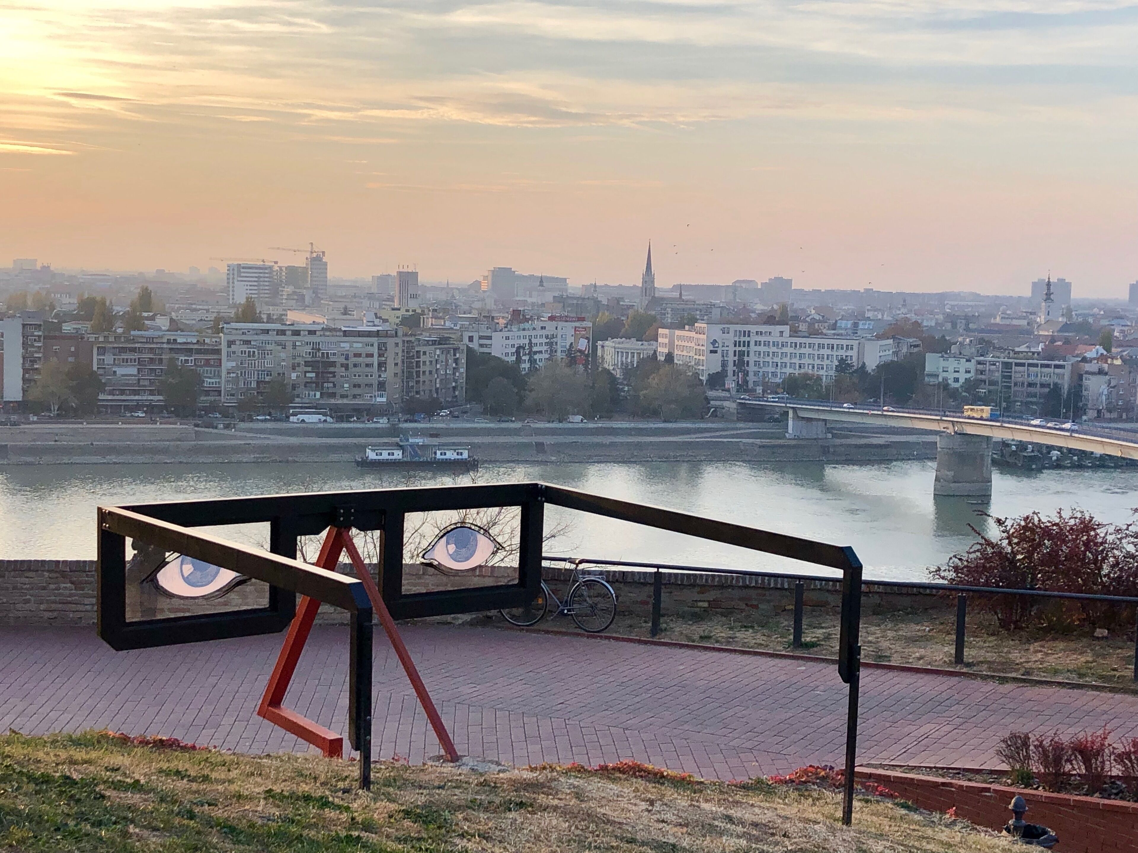 Sunset view over Novi Sad from the fortress (free entrance)