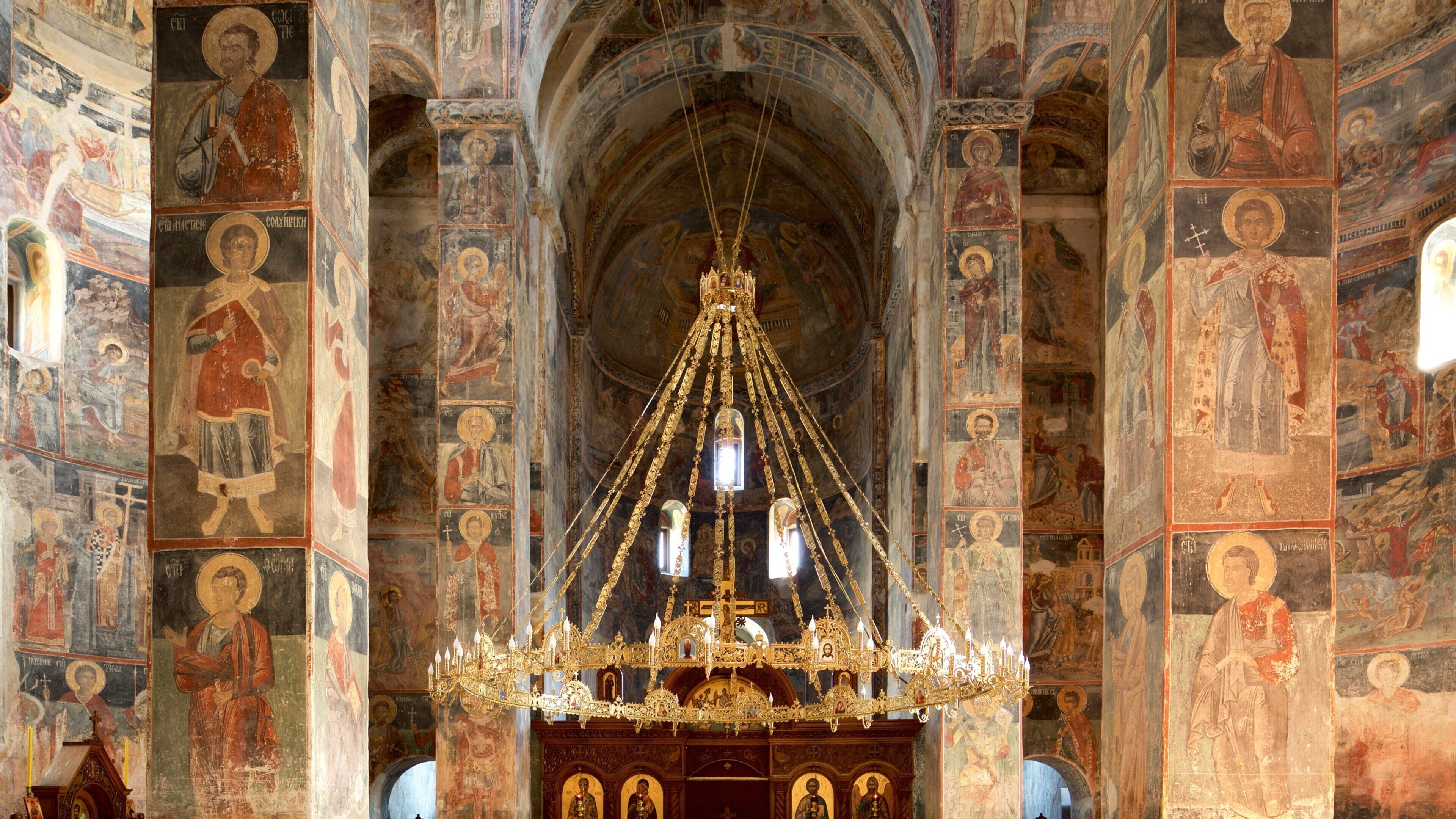 Fruska Gora National Park showing religious elements and interior views