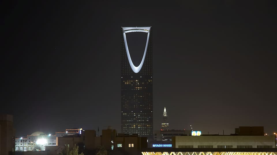 saudi, arabia, kingdom, tower, night, shot, evening
