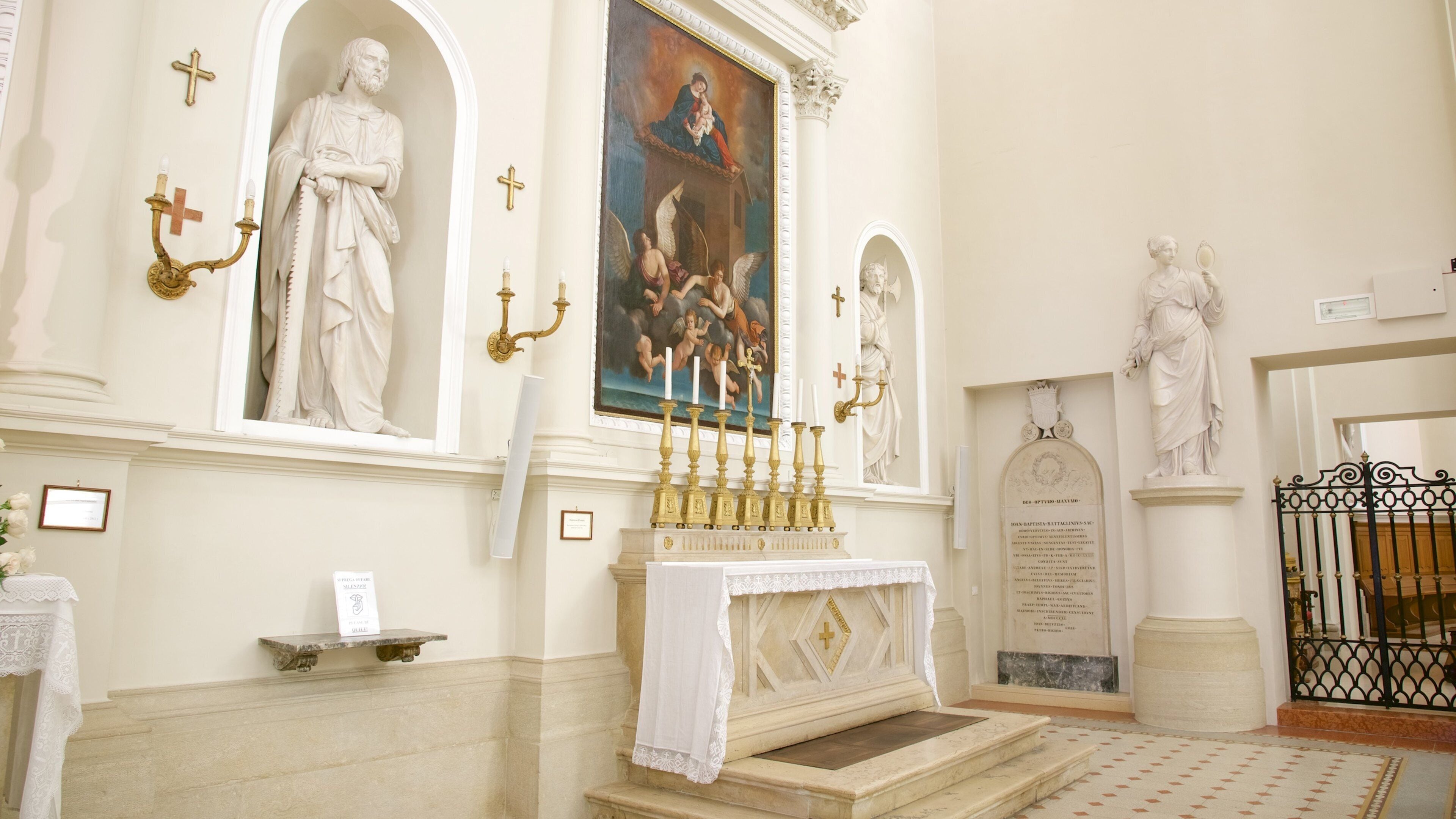 Basilica of Saint Marino which includes art, interior views and religious elements