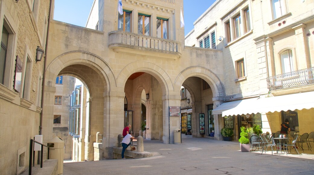 Piazza del Titano featuring a city and heritage elements