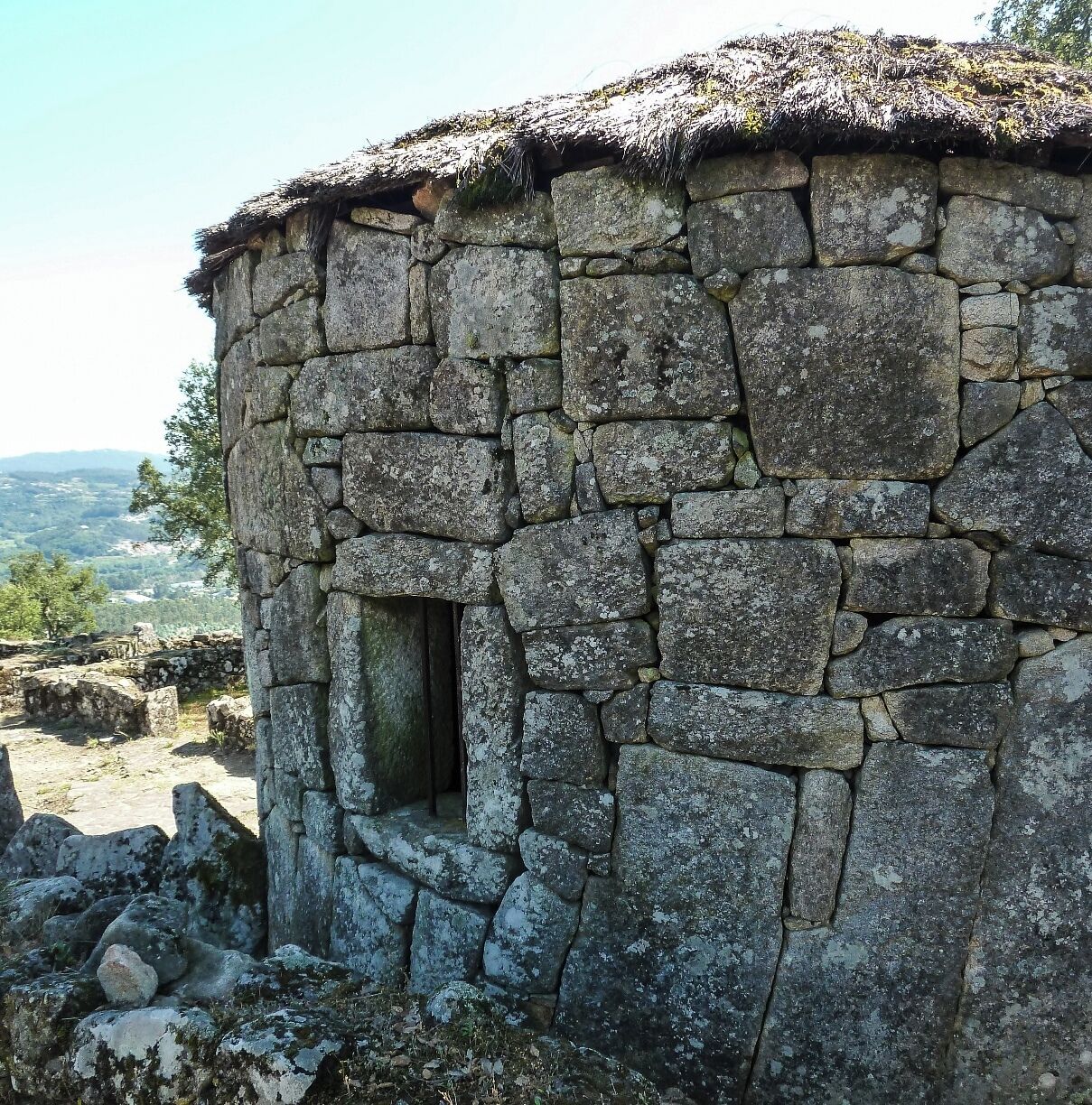 Citânia de Briteiros, a large compound of archaeological ruins of an important proto-historic settlement, which was first inhabited more than 2000 years ago, in the Iron Age.

You can read more of the history here: http://imoutoftheoffice.com/citania-de-briteiros-the-proto-historic-settlement/
