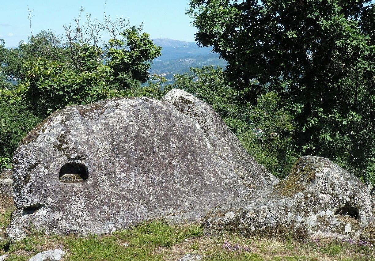 Citânia de Briteiros, a large compound of archaeological ruins of an important proto-historic settlement, which was first inhabited more than 2000 years ago, in the Iron Age.
You can read more of the history here: http://imoutoftheoffice.com/citania-de-briteiros-the-proto-historic-settlement/