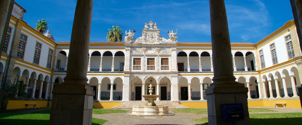 University of Evora which includes heritage elements and a fountain