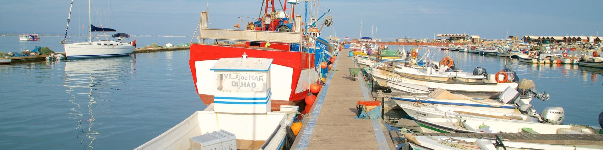 Praia da Ilha da Culatra caracterizando uma baía ou porto