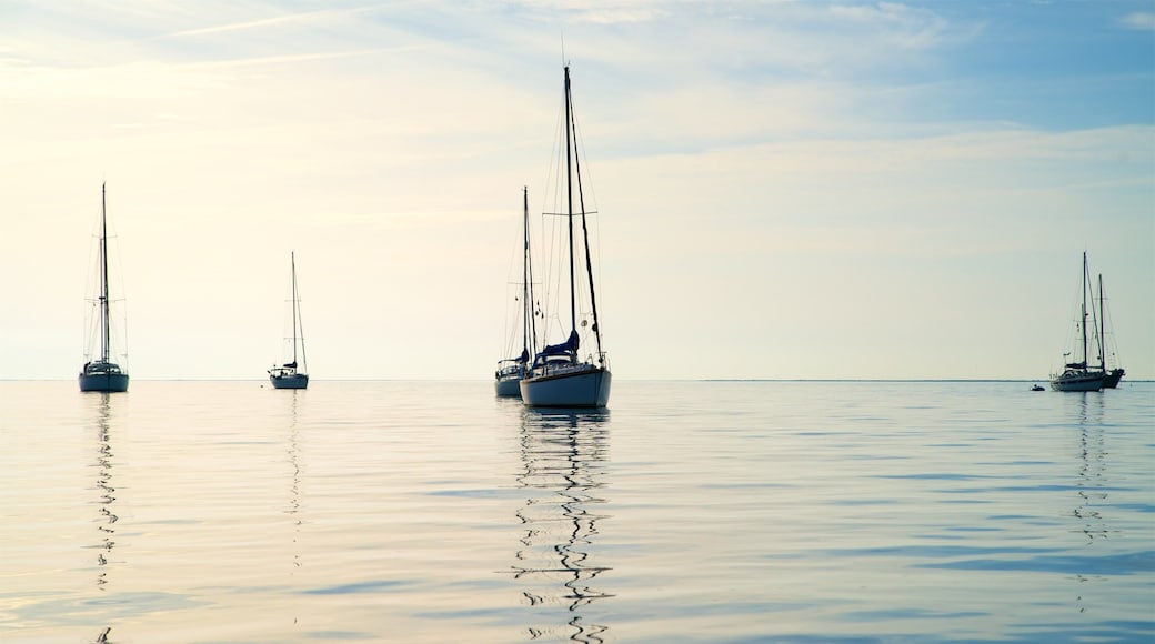 Ria Formosa naturområde som inkluderar en solnedgång och kustutsikter