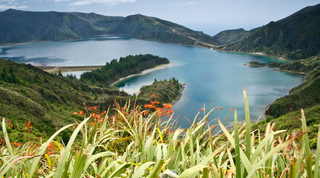 Lagoa do Fogo, a volcanic lake in Sao Miguel island, Azores