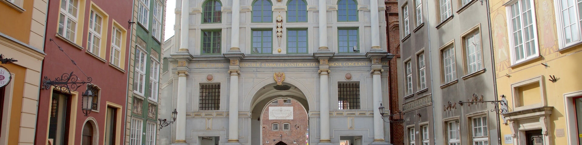 Puerta Dorada que incluye imágenes de calles y elementos patrimoniales