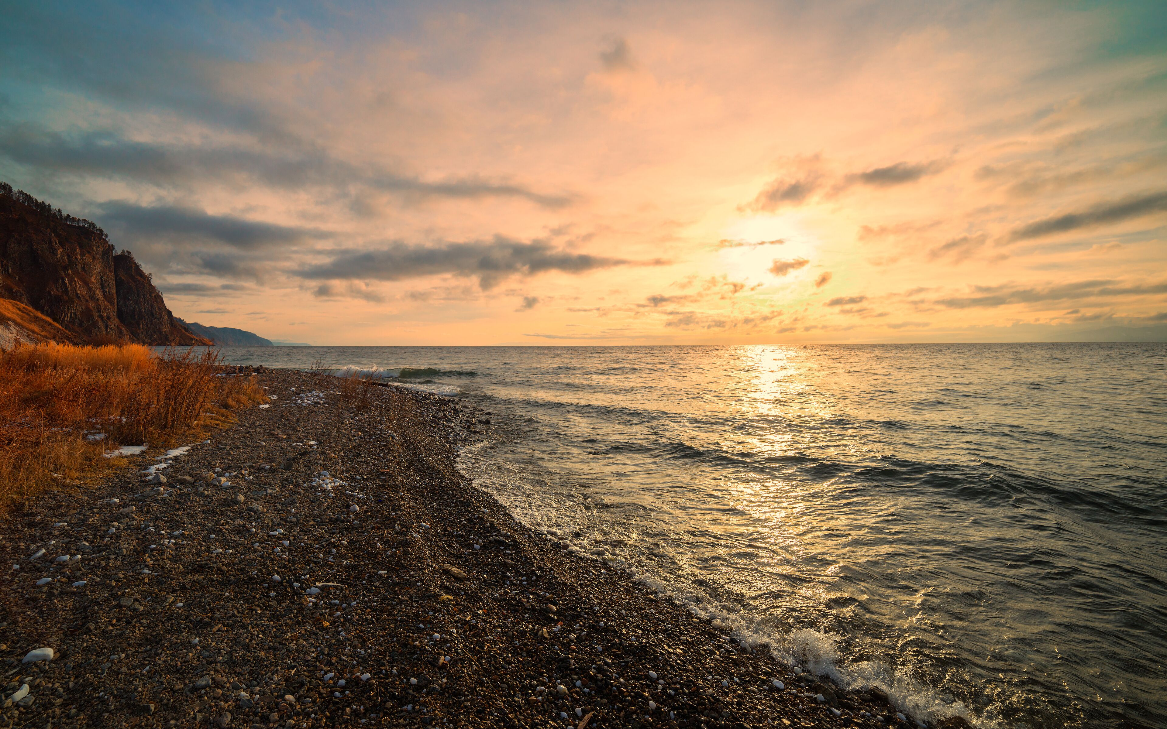 Sunrise in the south of Baikal