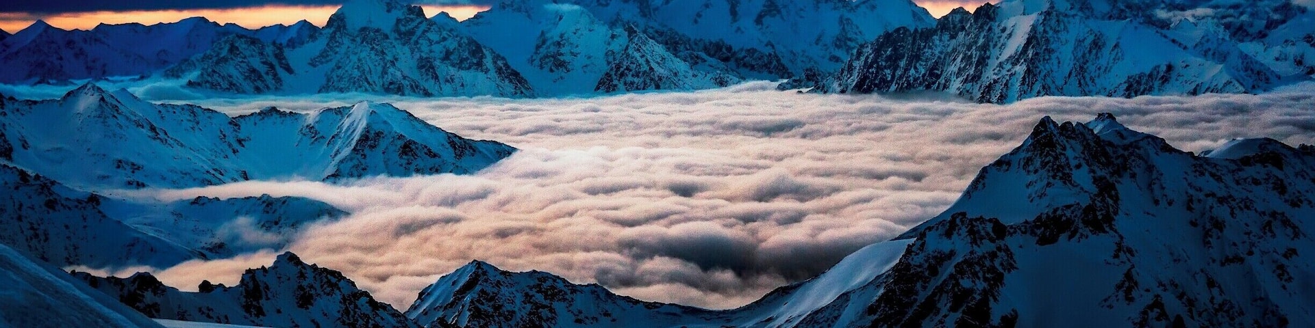 View above the clouds taken from 4400m of mount Elbrus. #blue