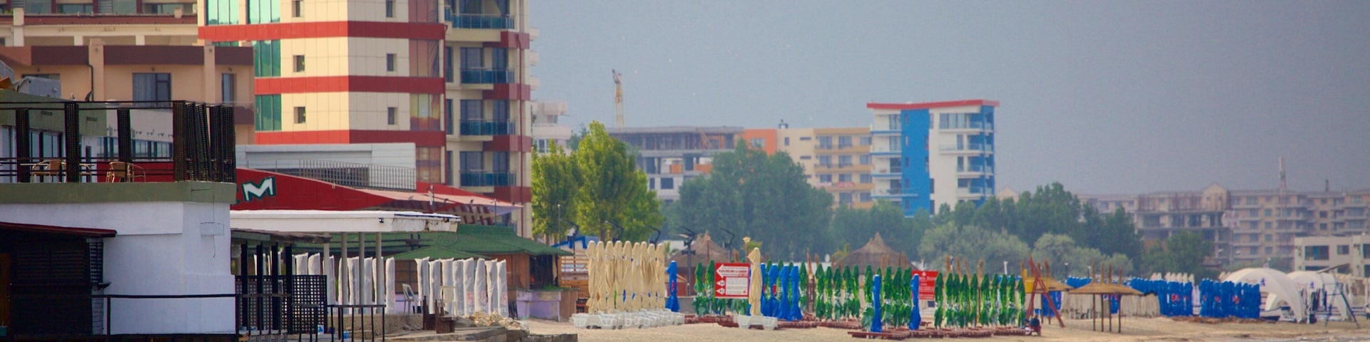 Mamaia Beach showing a pebble beach